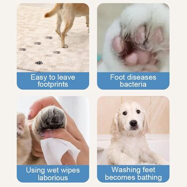 Очисник лап для собак Walopola - портативний скребок для лап з бризкозахистом, 2 швидкості, аксесуар для миття лап для кемпінгу, подорожей, пригод та щоденних прогулянок (рожевий)