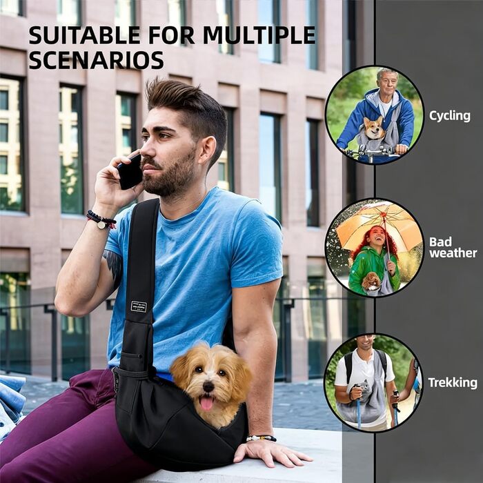 Транспортна сумка для собак та інших домашніх тварин до 15 кг Mymai - сірий/чорний колір