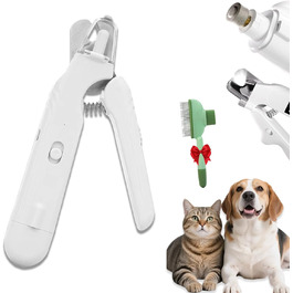 Крижкова ножиця Le-Licht Pro 2-в-1 для безпечної догляду за кігтями котів та собак, з підсвічуванням