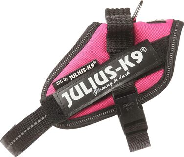 Шлея для собак Julius-K9 IDC Powerharness, темно-рожева, розмір Mini-Mini, з двома безкоштовними індивідуальними нашивками