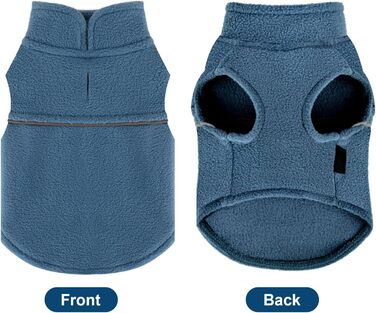 Тепла флісова жилетка для собак, пухнастий теплий пуловер для цуценят, розмір XXS, блакитний
