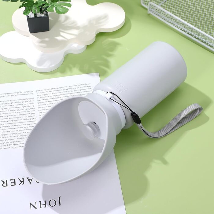 Складана пляшка для води для собак Milisten: 550 мл, м'який силікон, не протікає, для подорожей, цуценят, прогулянок, хатніх тварин, пікніків, кемпінгу (світло-сірий)