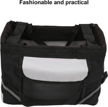 Фарбований кошик для собак, 15 x 11 x 9,8 дюймів, знімний водонепроникний велосипедний кошик-сумка, переноска для маленьких та середніх тварин, котів та собак