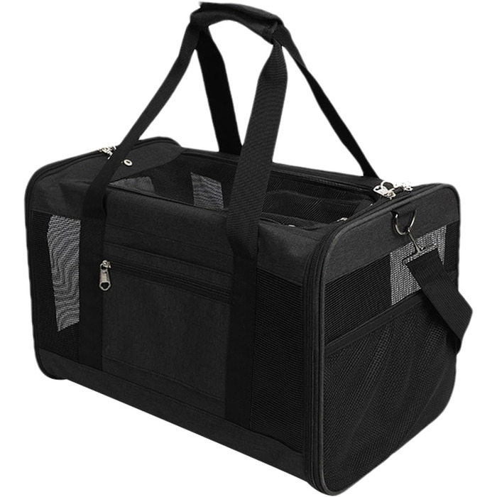 Сумка-переноска для собак Haustier, рожева, з тканини Oxford, складна, для подорожей