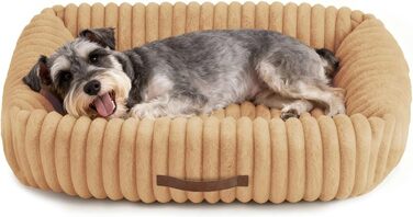 М'який ортопедичний лежак для собак середнього розміру, лежанка-софа з підголовником, знімна та миюча підстилка, з ручками, для домашніх тварин (Warmsand, 76*61*20 см) M-P Warmsand