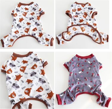 Теплий зимовий халат-піжама для собак, тепла піджама для мопсів, халат для котів та цуценят, XL (спинка 35-39 см), S (спинка 29-32 см)