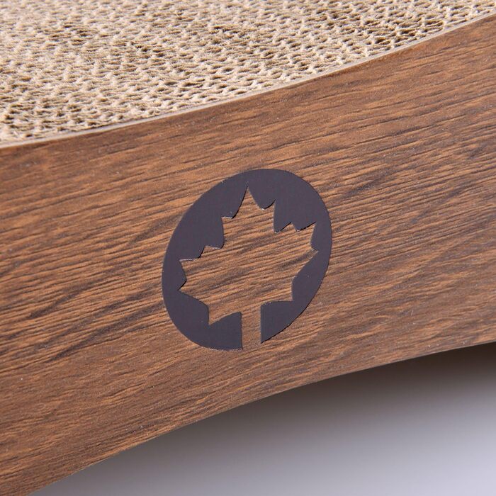 Кігтечка для котів CanadianCat Satellite 2.0 Lounge XXL | З гофрокартону з м'ятою | Колір: горіх | 76 x 24 x 24 см