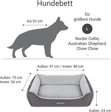 Ліжко для собак середніх порід Doctor Bark - м'яке та зручне, зелений колір (97x75 см)