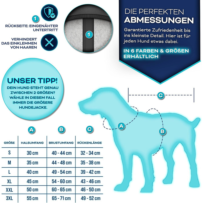 Зимовий одяг для собак TRESKO® з відбивачами, 15 шт. пакетів для екскрементів + диспенсер | Дощовик для собак, водонепроникний | Жилет для собак з отвором для шлейки | Утеплений зимовий жилет для собак (S, Чорний)