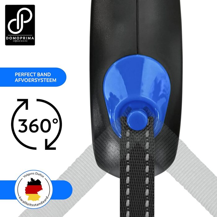 Нашийник для собак Domoprima: міцний, безпечний, з відбиваючим рефлектором, розміри S, M, кольори: сірий, блакитний, зелений, рожевий