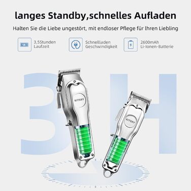 Професійна машинка для стрижки собак та котів KitSky Leise, бездротова, для довгошерстих порід