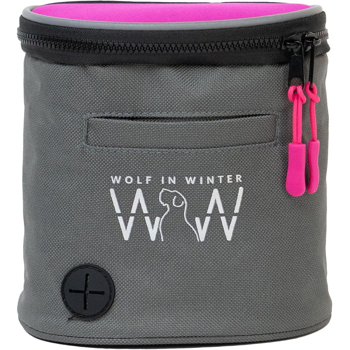 Сумка для ласощів Quickdraw для собак – сумка для дресирування з тримачем клікера та диспенсером для пакетів – зручна сумка для ласощів для собак – міцна, світловідбиваюча, рожева