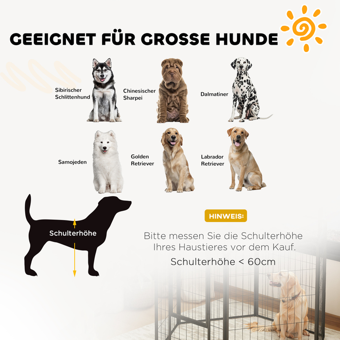 PawHut Puppy Playнеж 6-сторонній Щенячий біг з 6 сітчастими пластинами Двері Гнучкий складний захисний брезент Вільний вигул Вольєр для собак висотою 100 см Щенячі ворота для собаки Кішка Манеж для приміщень на вулиці | Аосом