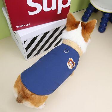 Зунеа - Зимові куртки для собак, коргі, джек-рассел, малі та середні породи, флісова підкладка, D-кільце, тепла, для холодної погоди, жилет, одяг для цуценят, домашній улюбленець, (3XL, Синій)