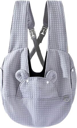 Рюкзак для тварин: переноска для собак та котів 2-12 кг, сірий, складаний