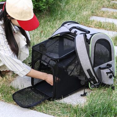 Сумка-переноска для собак у велосипедний кошик | Зручна переноска для тварин з поліестеру | Велосипедна переноска для собак | Рюкзак-переноска для собак з регульованою вентиляцією для походів