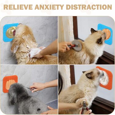 Матиця для годування собак та котів (2 шт.) - Slow Feeder, для купання, грумінгу, стрижки