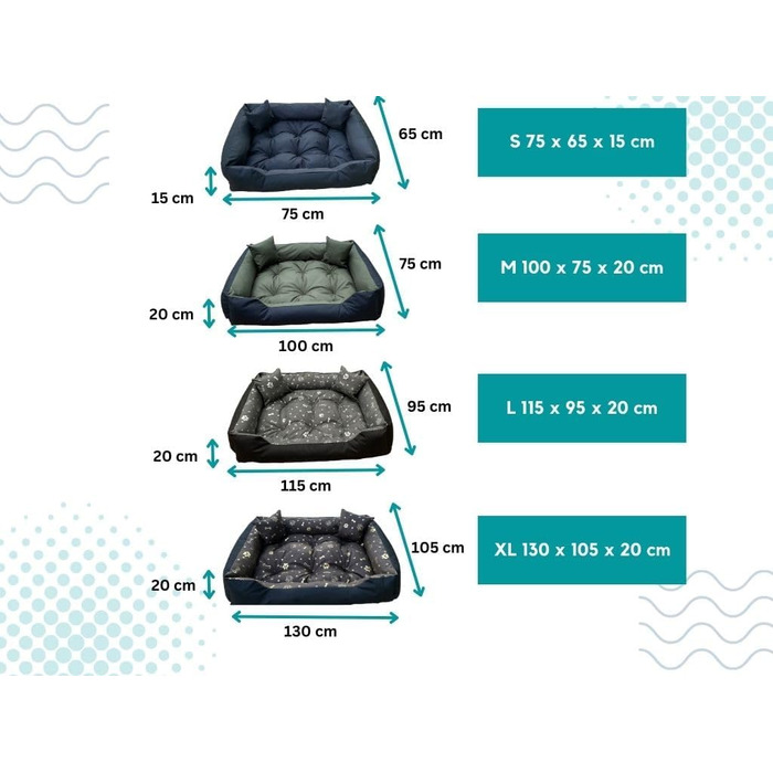 Лежанка для собак Dogs4Life XXL: водовідштовхувальна, для вулиці, 75x65 см, зелена