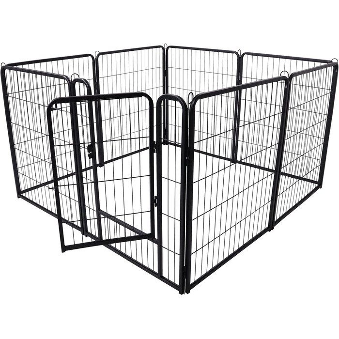 Вольєр для цуценят LZQ: розбірний вольєр для собак, 8 панелей 80x65 см, для дому та саду