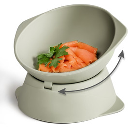 Підвищений миска для кота з регульованим нахилом ne&no® | Миска для кота, піднята | Миска для кота, зелений колір