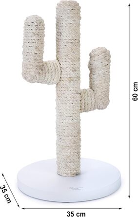 Декоративний кактус Lotte Kratzbaum (білий, L: 35 см, B: 35 см, H: 60 см)