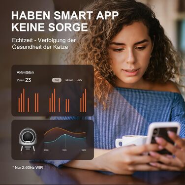 Автоматичний лоток для котів ELS PET з самоочищенням, захистом від розльоту, керуванням через додаток, без запаху, з килимком для котячого туалету та пакетами для сміття (чорний та сірий)