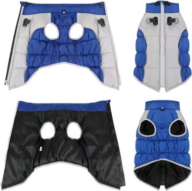 Теплий зимовий одяг для собак: куртка, жилет, бавовна, з підкладкою, для малих, середніх та великих собак (2, 4XL)