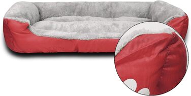 Ліжко для собак Lucky 60 см - м'яке, миється, для собак та котів (червоне)