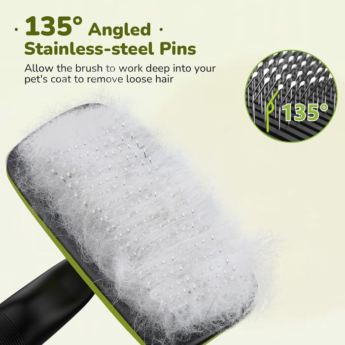 Перукарська щітка Pecute для собак та котів: видаляє підшерстя, масаж, самоочищення, для короткошерстих тварин