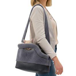 Трагеція для маленьких тварин, водонепроникна та тепла, з ременем безпеки, для собак та котів, сірого кольору