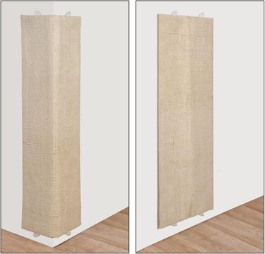 Кігтеточка для котів з натурального сизалю 80x28 см, бежева