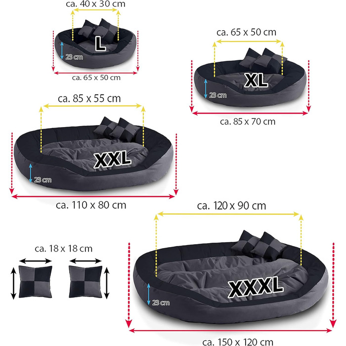 Кругле собаче ліжко BedDog® SABA 4в1, XL, Mocca/чорно-коричневий, 85x70x23 см, ROCK-FLOW (сірий/антрацит)