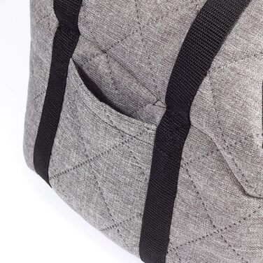 Сумка-переноска для собак та котів, сіра (стьобана), M, до 10 кг, 38 x 28 x 28 см