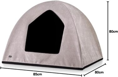 Будка для собак Knuffelwuff Yucatan XL, бежева, 105 x 85 x 80 см - підходить для лежанок, матраців та корзинок для собак