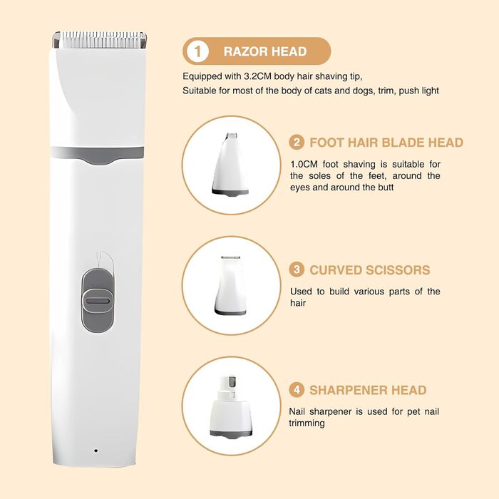 Триммер для собак 4-в-1: догляд за шерстю, стрижка, грумінг