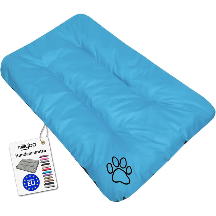 Килимок для собак, лежанка для собак великих, середніх та малих порід - вологостійкий, м'який, 90x60x8 см, блакитний