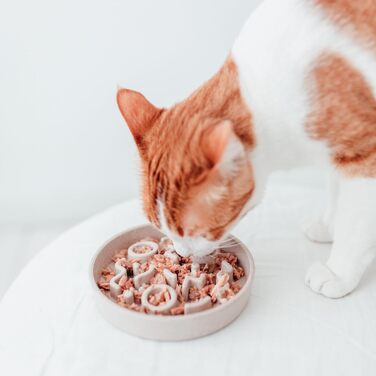 District 70 Повільний годівник для котів з бамбука, діаметр 13,5 см (Merengue)