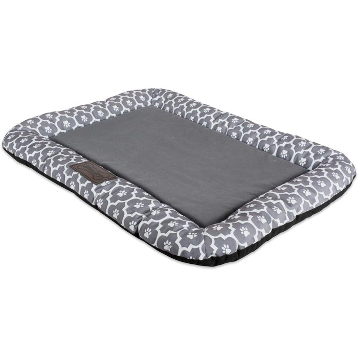 Килимок для домашніх тварин Bone Dry, прямокутний, середній, 20×28 см, сірий з м'якою підкладкою, ґратчастий візерунок