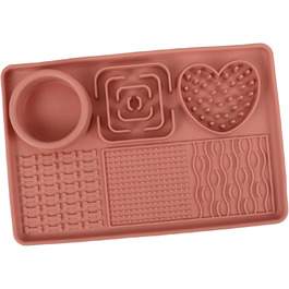 Килимок для годування собак та котів з присосками, нековзний, для повільного годування, рожевий, велика місткість