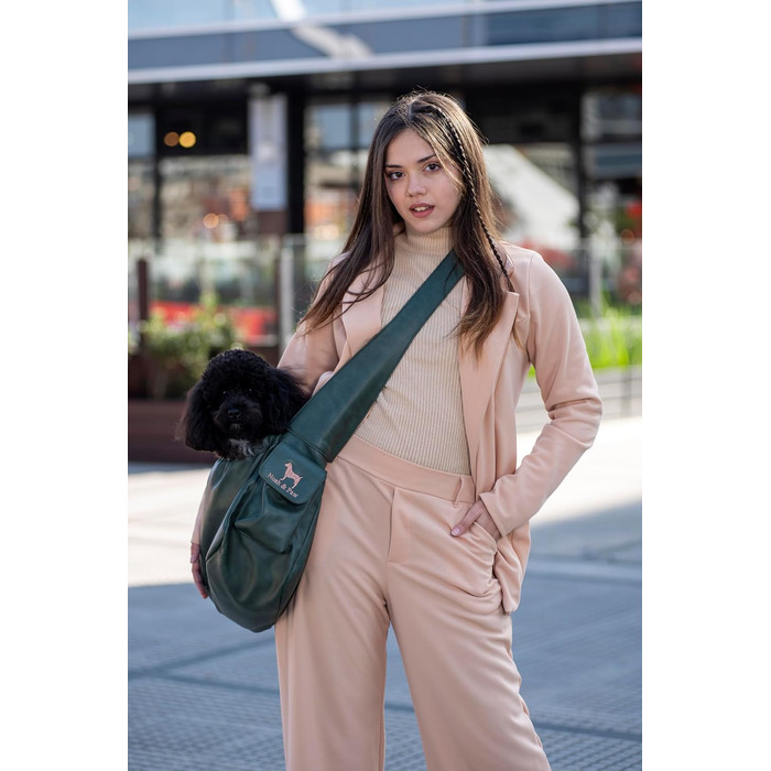 Трансформер для собак Noah & Paw: переноска для маленьких собак до 10 кг з регульованим ременем та м'яким хутром. Подвійний захист, переноска для тварин з веганської шкіри