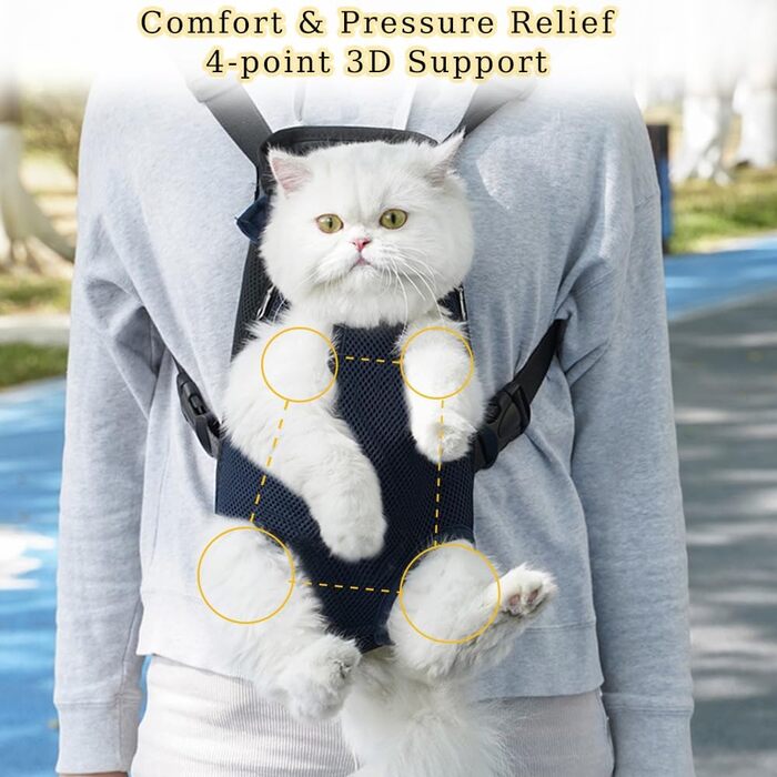 Рюкзак для собак 6.5-8.2 кг, рюкзак-переноска для тварин, чорний XL, для кемпінгу та подорожей