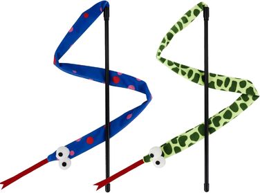 Іграшка для котів Andiker: плюшева котяча змія, 111.8 см, 2 шт. Інтерактивна іграшка для котів та кошенят, довга, легка