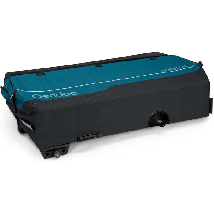 Qeridoo Qubee XL Petrol: Складаний вантажний причіп з об'ємом 220л та швидкою з'єднювальною рамою | Причіп для велосипеда & візок-валіза з повітряними шинами | Аксесуари для велосипеда | Велосипедний причіп