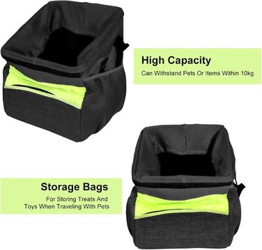 Велосипедна сумка для тварин PETCUTE: зручна та безпечна переноска для собак та котів, чорного кольору