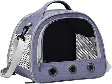 Переносна сумка-переноска для птахів Vogeltransport - Легка, дихаюча сумка для папуг, хом'яків та інших дрібних тварин, фіолетового кольору