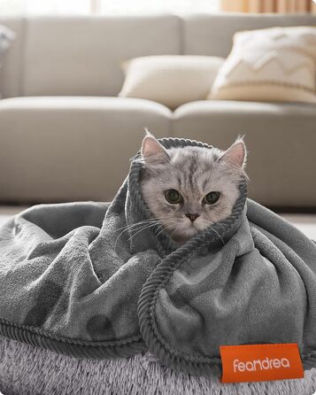Накидка для собак Feandrea, 3 шт. в наборі, XL (152 x 127 см), фланель, сірий, захист для дивану, для собак середнього та великого розміру