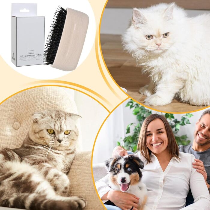 Щітка для видалення шерсті котів та собак: догляд за шерстю, проти випадання | Інструмент для грумінгу короткошерстих цуценят та кошенят, для дому та вулиці, біла