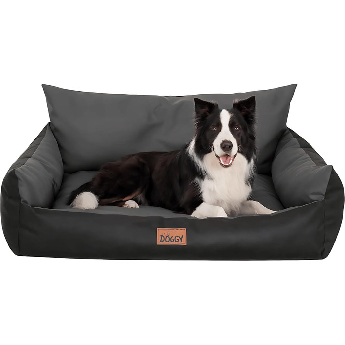 Ліжко для собак - крісло-місце для тварин, ліжко для котів - кошик для собак маленьких, середніх та великих собак - подушка для собак - диван для собак - лежанка для собак - спальні місця - 107x80 см - Графіт XXL