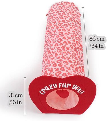 Туннель-іграшка для котів та тварин, Pop-Up, складаний, для дому (червоний)