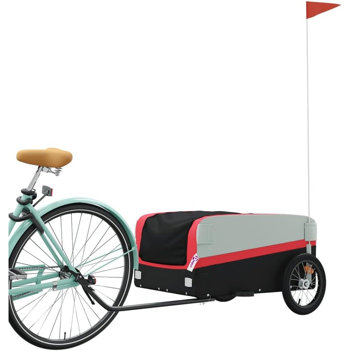 Дитячий причіп-транспортер для собак, велосипедний причіп чорного та червоного кольорів, 45 кг, сталь, для щоденного транспортування, легко монтується